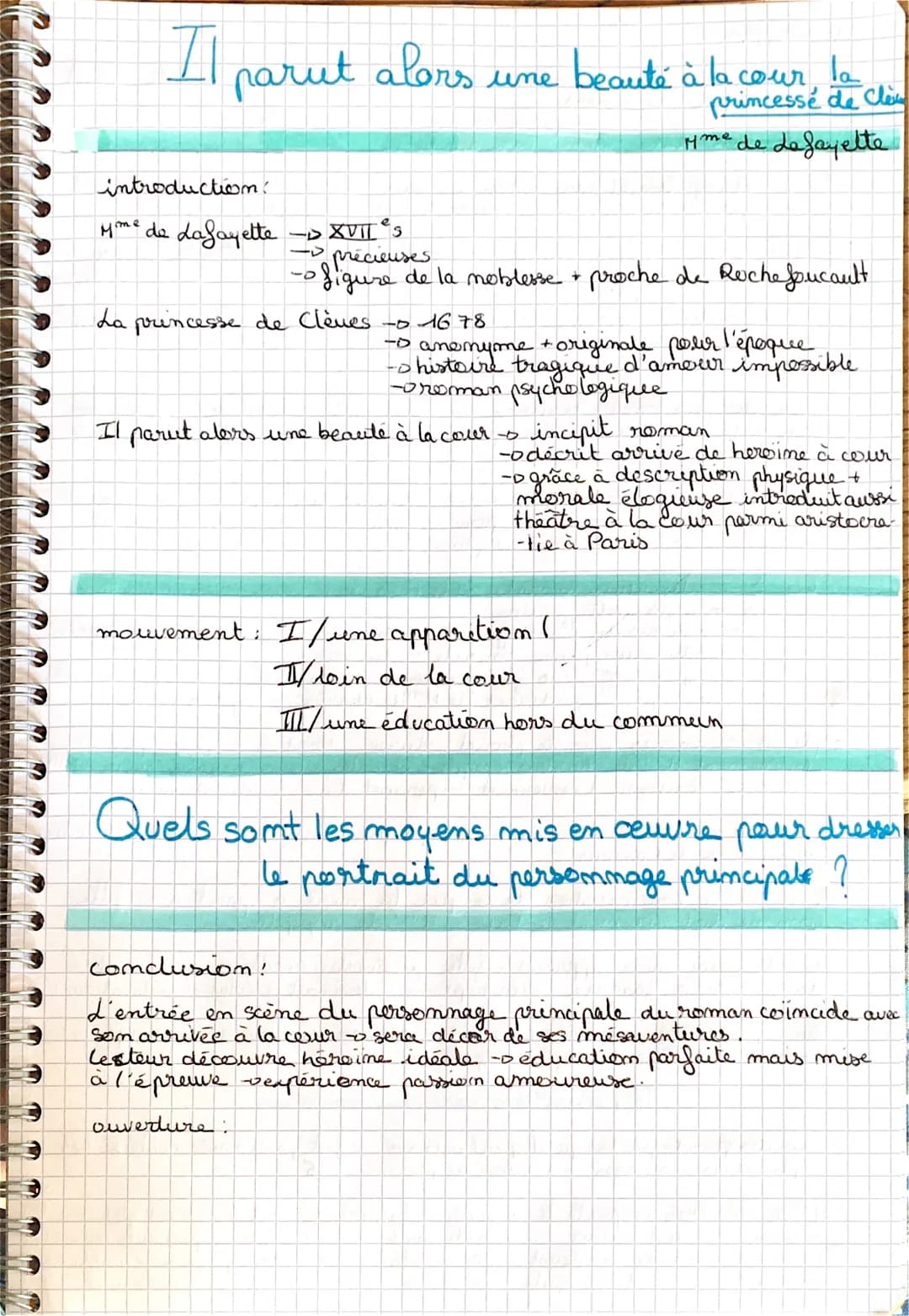 Analyse linéaire La Princesse de Clèves : Il parut alors une beauté à la cour PDF