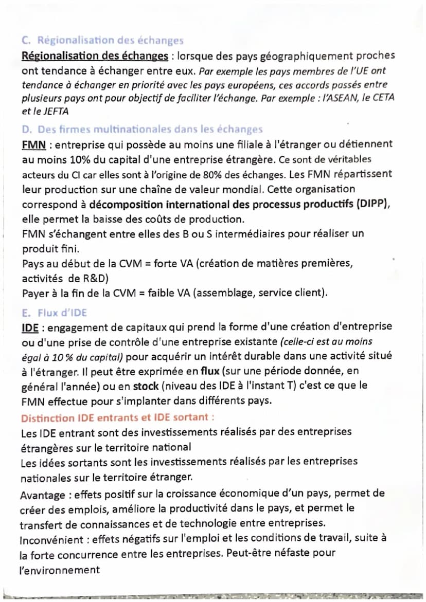 Chapitre 7 : les transformations du commerce mondial
A. Le développement des échanges dans le cadre de la mondialisation
Depuis la seconde g