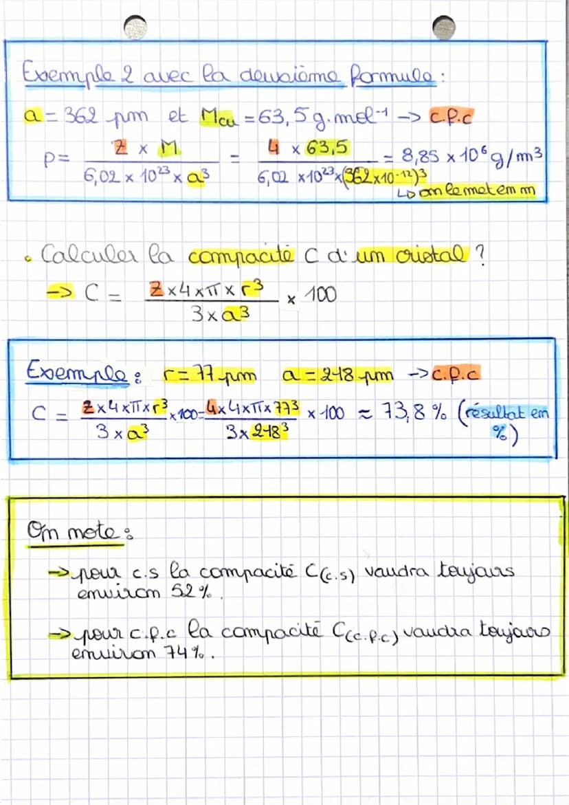 Des édifices ordommés :
les cristaux
Les deux formules de volume à commaître par ♡:
-> V(cube) = Q³ (a = un côté du cube).
-> V(sphère) = _4