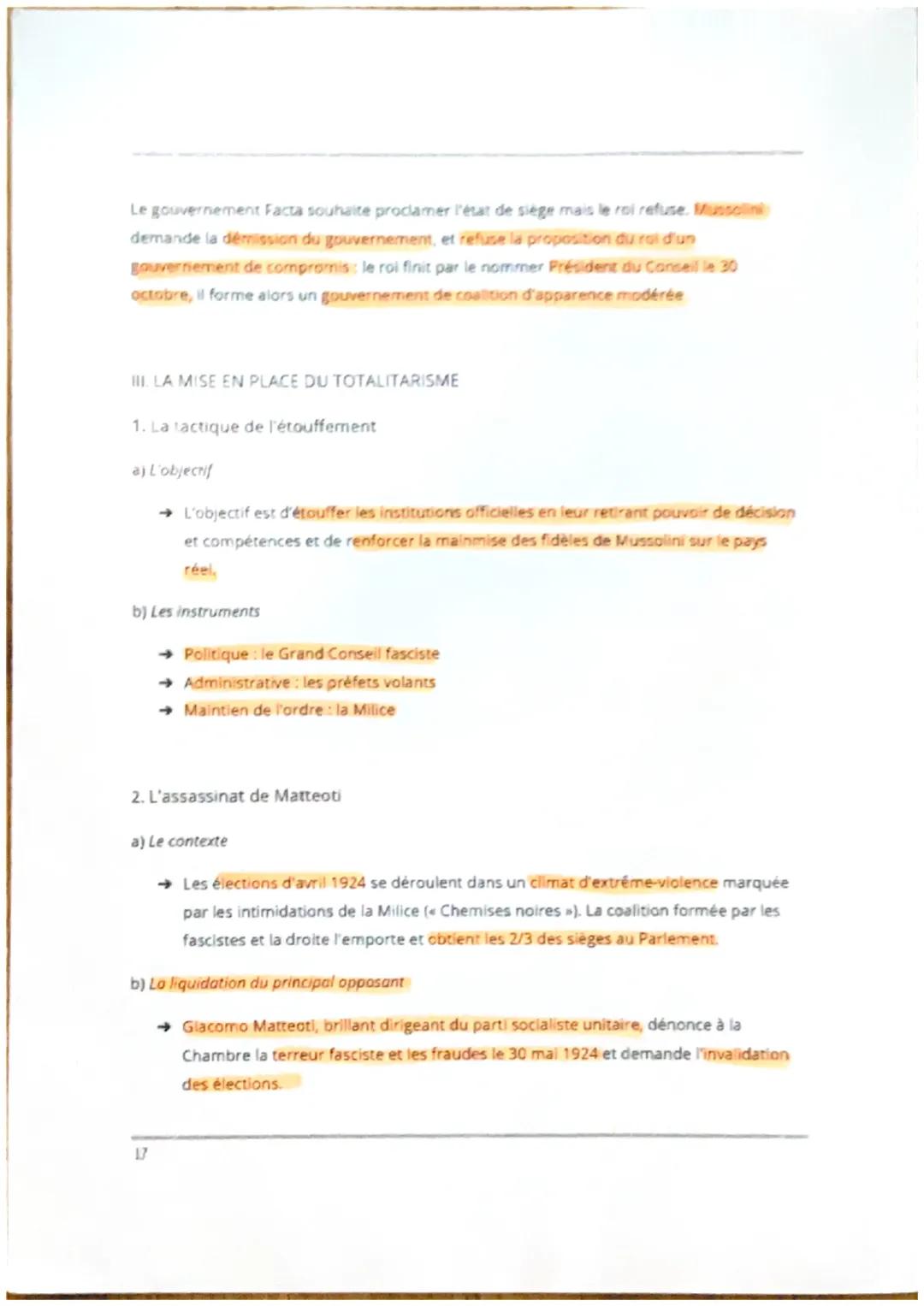 # L'installation du fascisme en Italie

I. LA CRISE ITALIENNE

1. La crise morale

a) La victoire mutilée

→ Les Italiens ont l'impression d