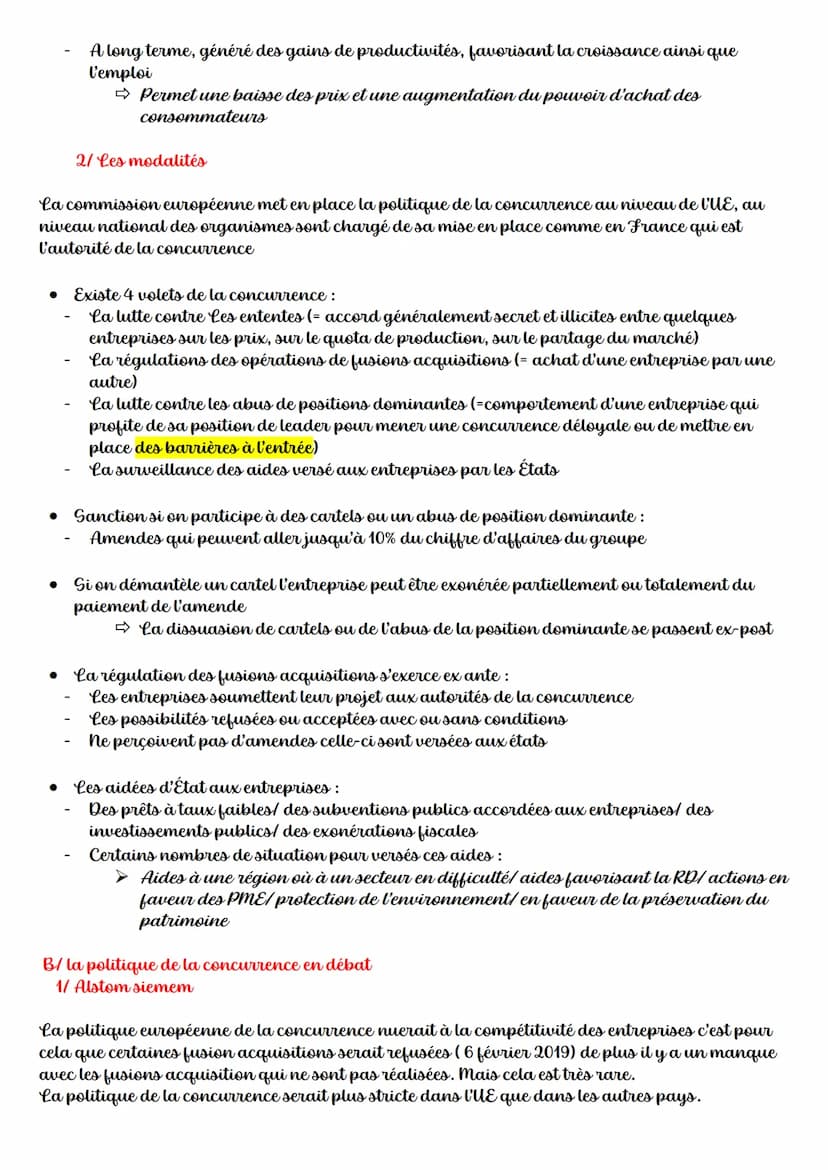 Chapitre 9: Quelles politiques
économiques dans le cadres européen?
Définitions :
Intégration économique : développement des interdépendance