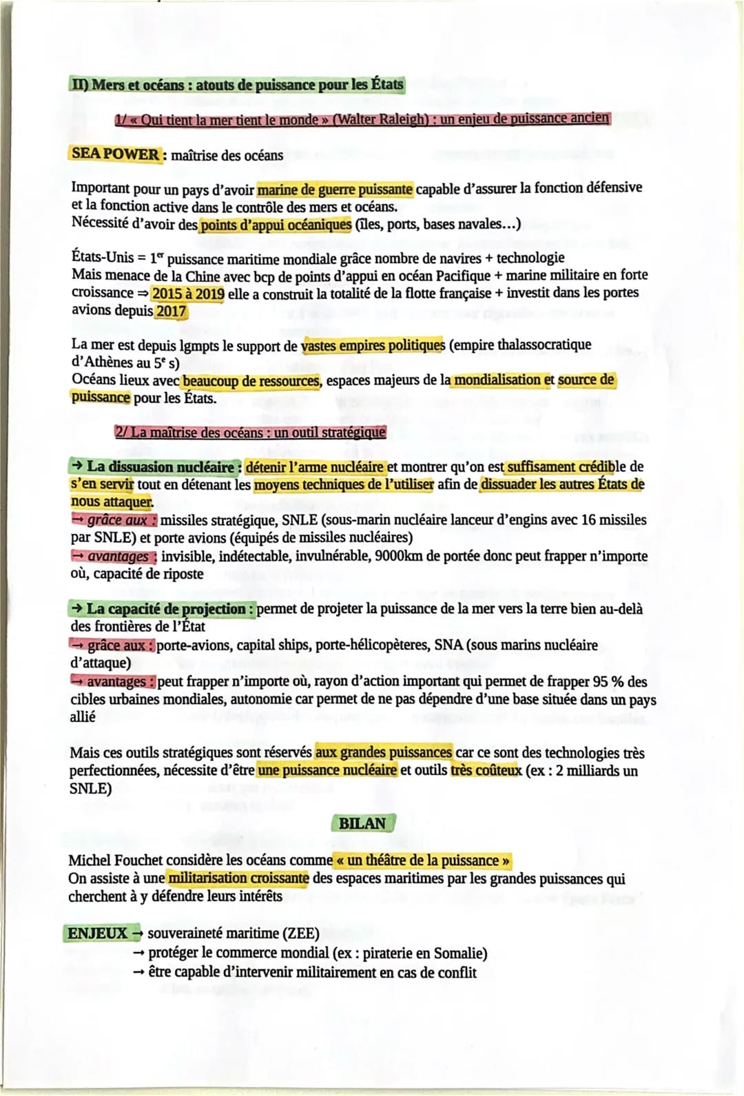 AXE 1: CONQUÊTES, AFFIRMATION DE PUISSANCE ET RIVALITÉ
INTRODUCTION
Depuis la fin de la 2nd GM, l'espace et les océans sont des enjeux de pu