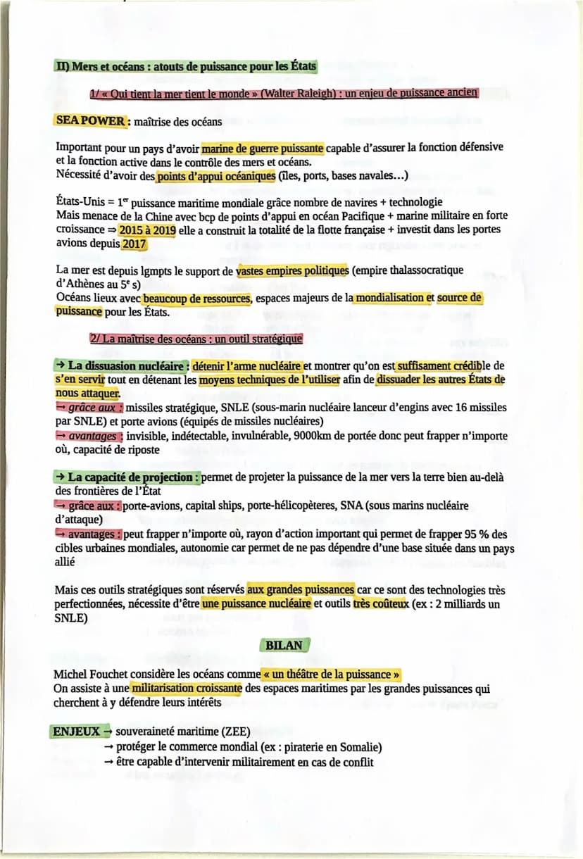 AXE 1: CONQUÊTES, AFFIRMATION DE PUISSANCE ET RIVALITÉ
INTRODUCTION
Depuis la fin de la 2nd GM, l'espace et les océans sont des enjeux de pu