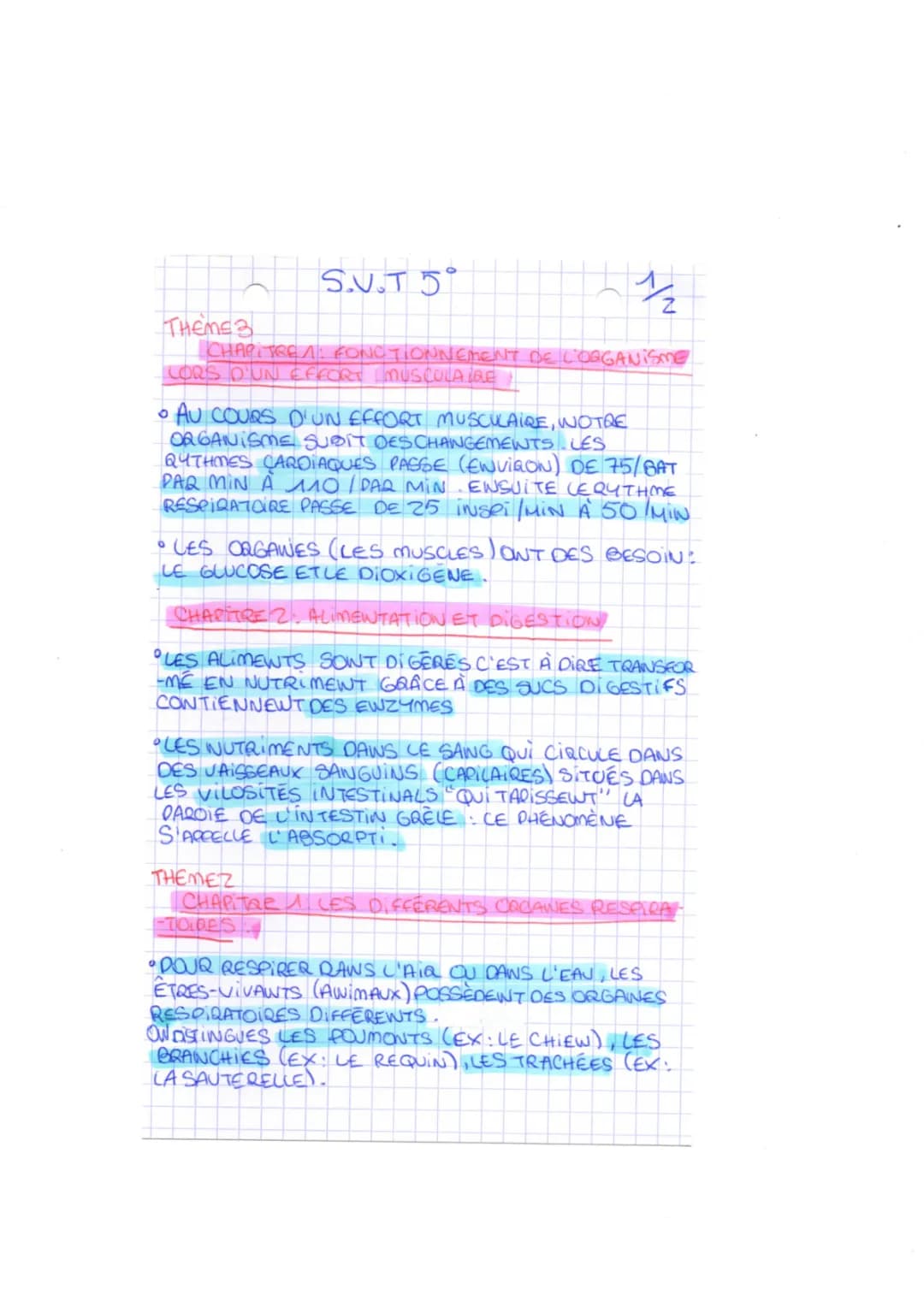 SVT 5ème: Free PDF Course, Exercises and Evaluations