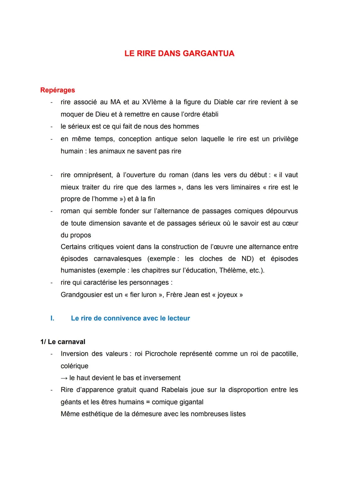 
<p>Frère Jean apparaît tardivement mais occupe ensuite le devant de la scène à plusieurs reprises dans "Gargantua":</p>
<ol>
<li>Il fait sa