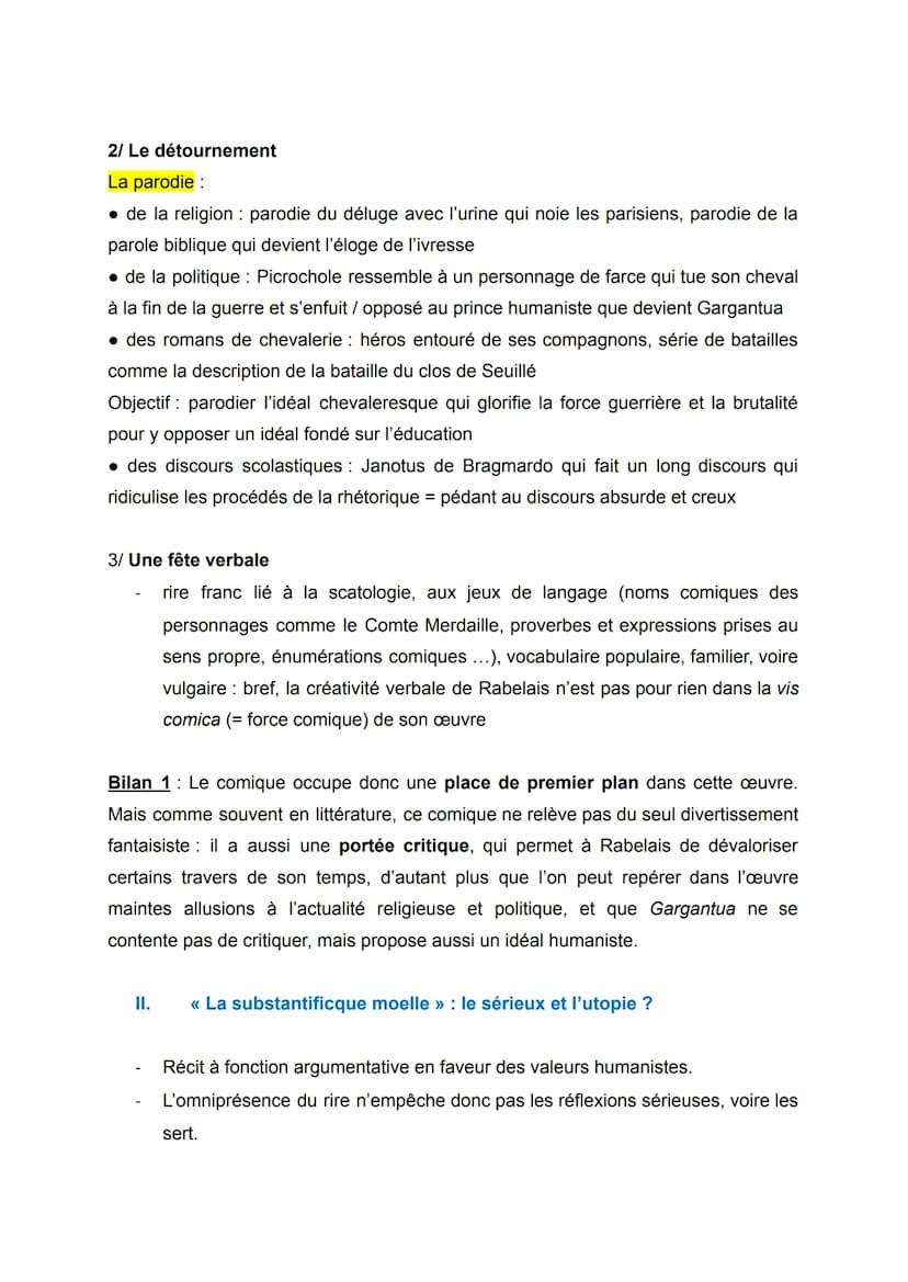 
<p>Frère Jean apparaît tardivement mais occupe ensuite le devant de la scène à plusieurs reprises dans "Gargantua":</p>
<ol>
<li>Il fait sa