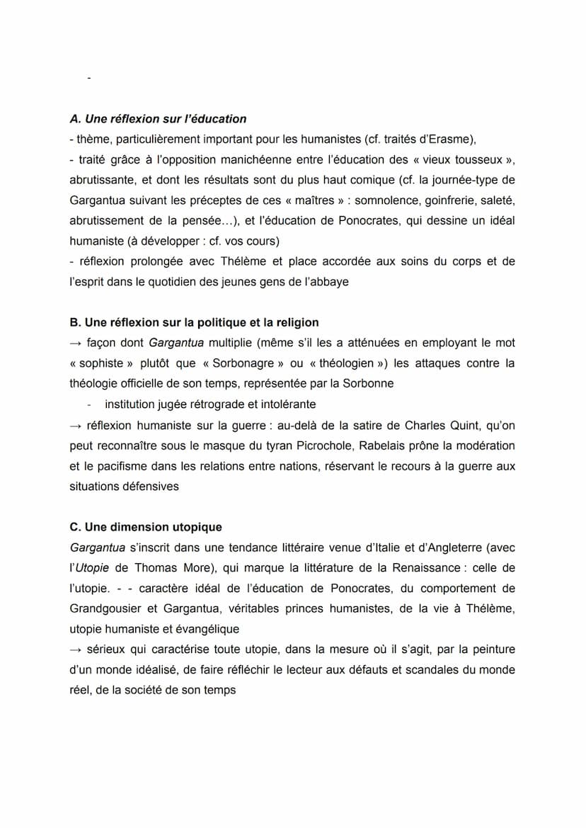
<p>Frère Jean apparaît tardivement mais occupe ensuite le devant de la scène à plusieurs reprises dans "Gargantua":</p>
<ol>
<li>Il fait sa