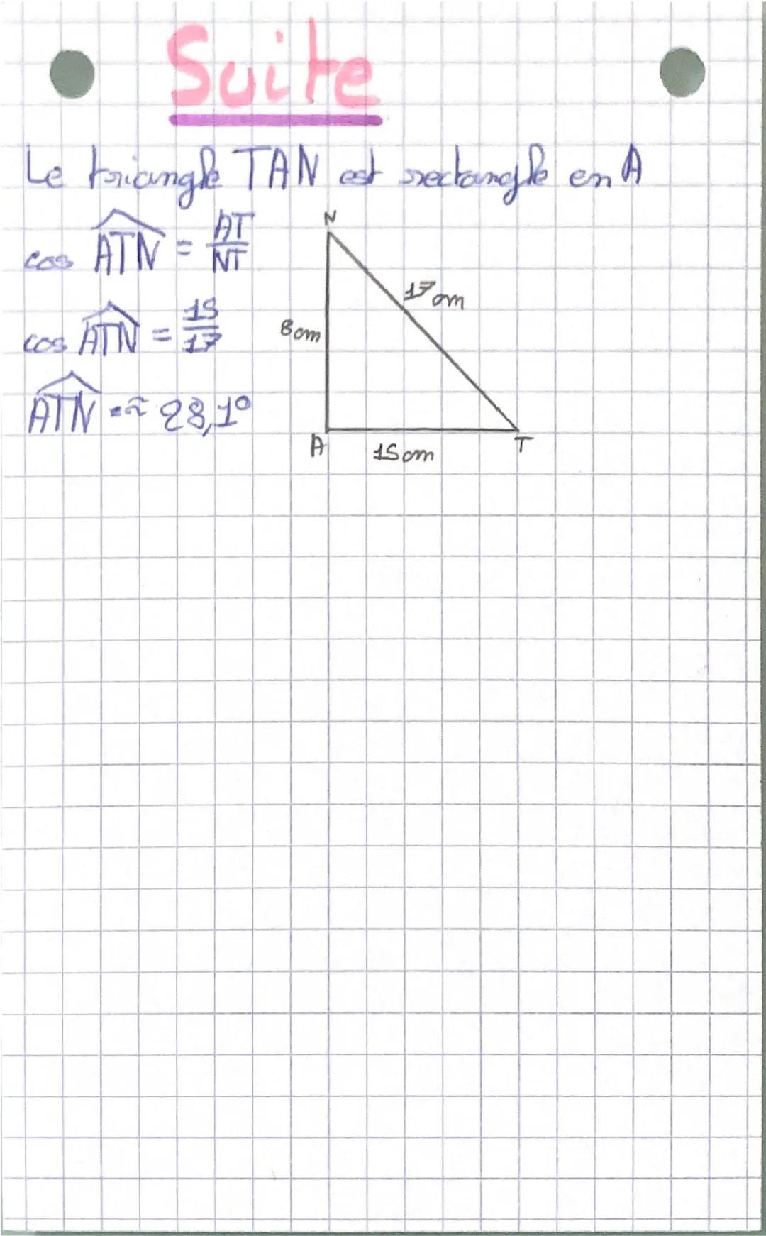 • Cosimus
-On connais P'angle et on cherche une
Pongueur
1 cas:
Le briangle DOG est sectangle en D.
dome cos DOC = 
cos 20°= 
GO= 
GO=6,4cm
