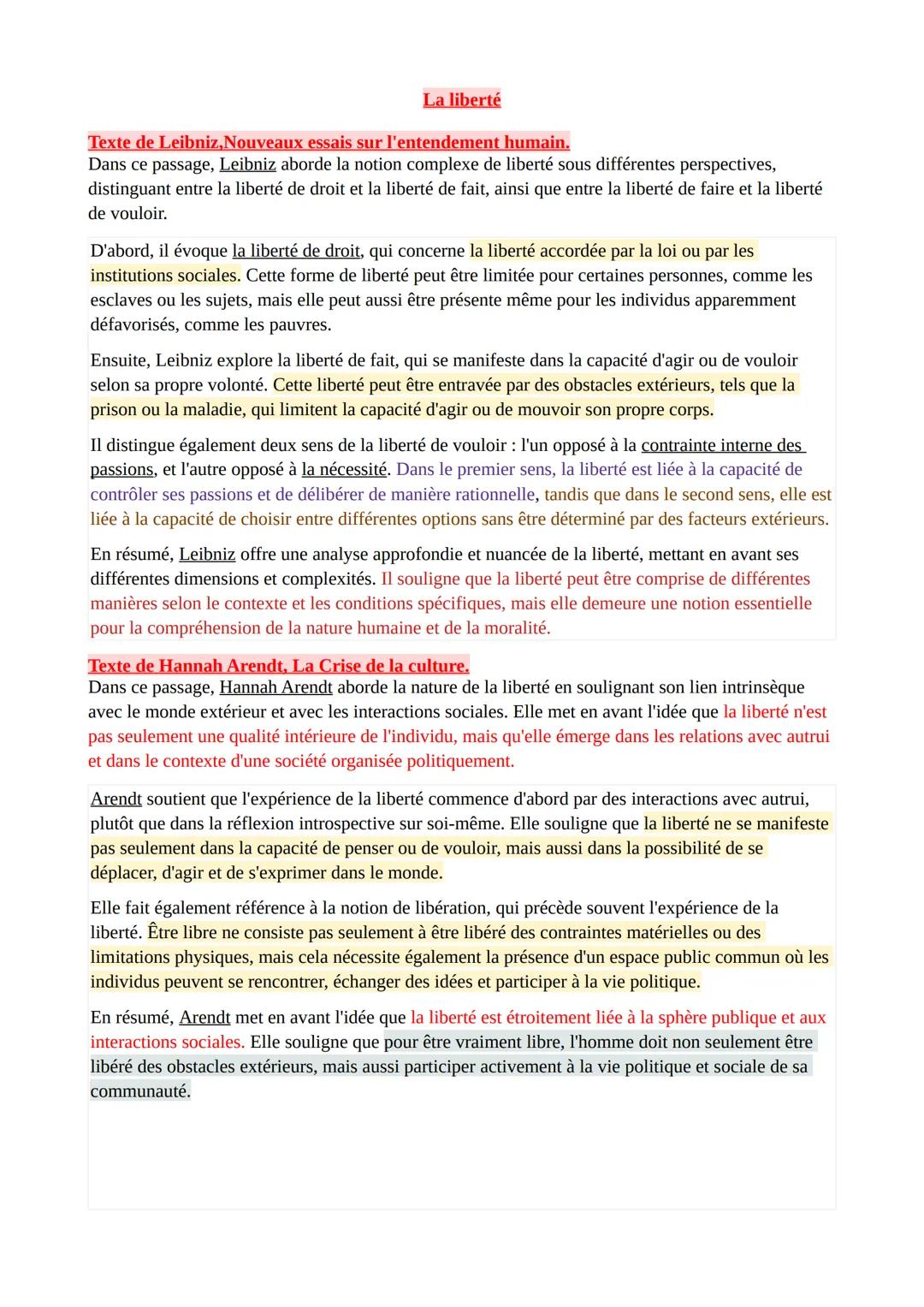 # La liberté

Texte de Leibniz, Nouveaux essais sur l'entendement humain.
Dans ce passage, Leibniz aborde la notion complexe de liberté sous