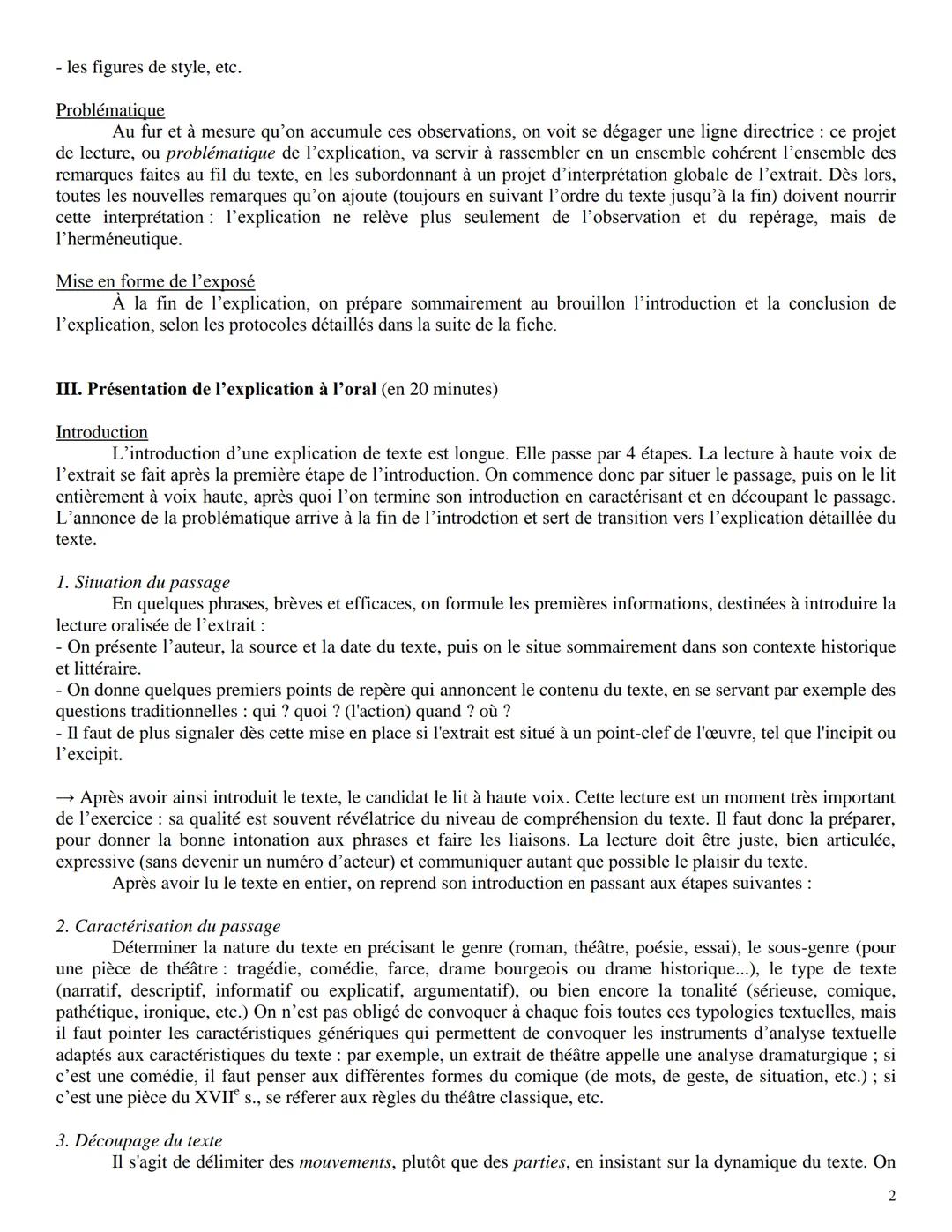 Méthode de l'explication de texte
Par Gilles Negrello, du lycée Champollion
I. En quoi consiste l'explication de texte ?
L'explication porte