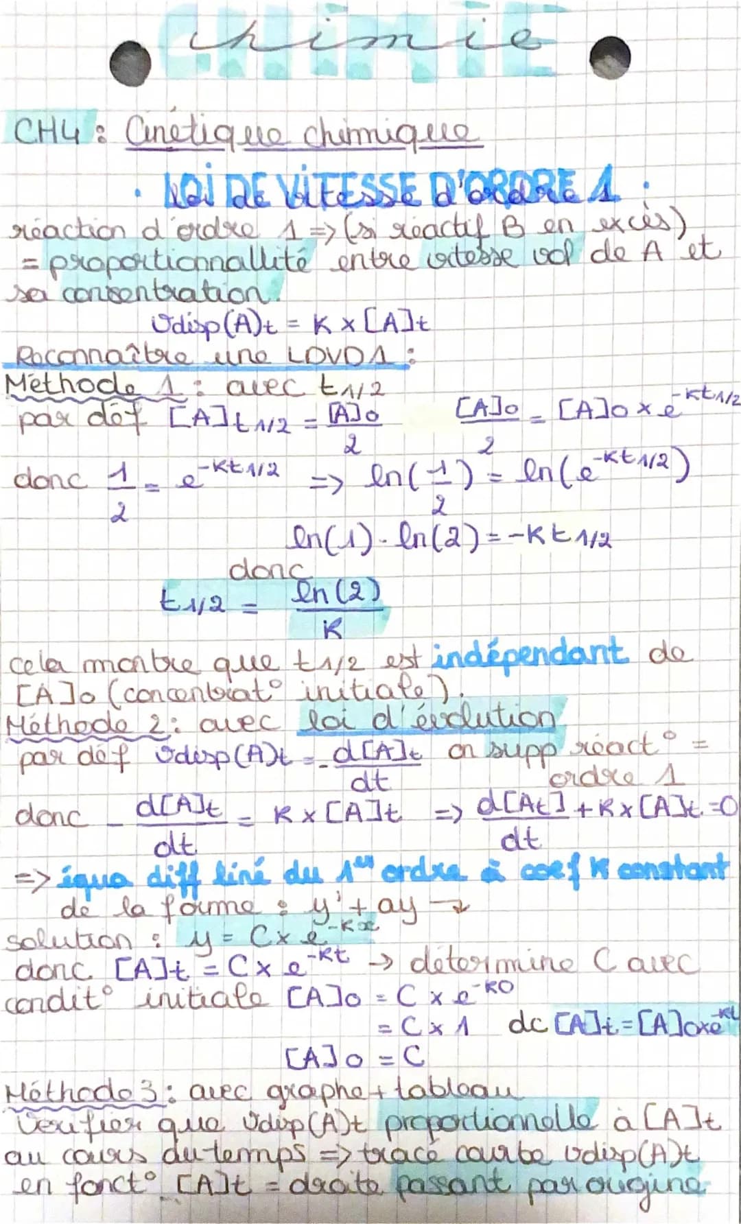 Chimie : Cinétique chimique 