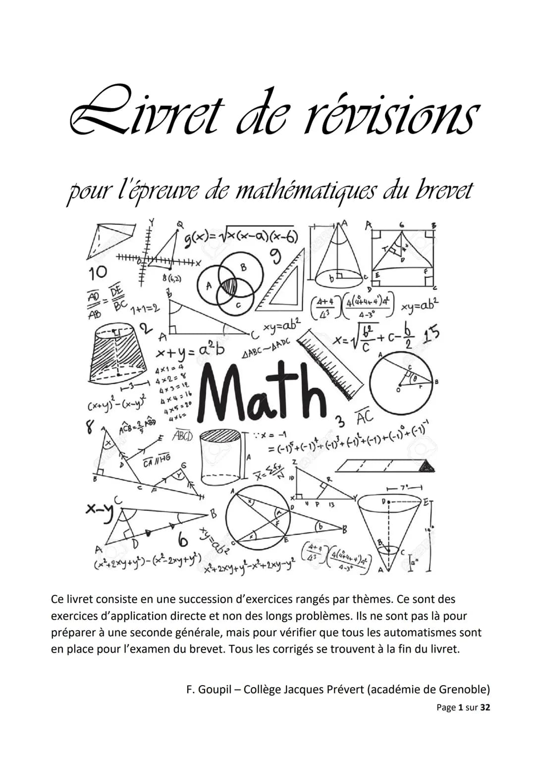 Révise tes Mathématiques pour le Brevet : Théorème de Thalès et Pythagore