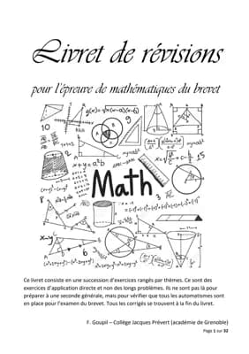 Know Livret de révision de maths pour le brevet thumbnail