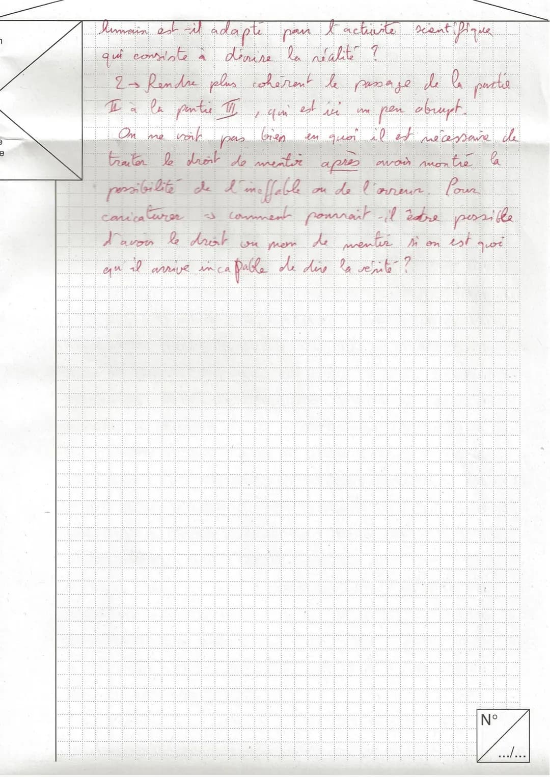 NE RIEN ÉCRIRE
Examen ou concours :
Spécialité/option : Philosophie
Repère de l'épreuve :
Épreuve/sous-épreuve :
(Préciser, s'il y a lieu, l