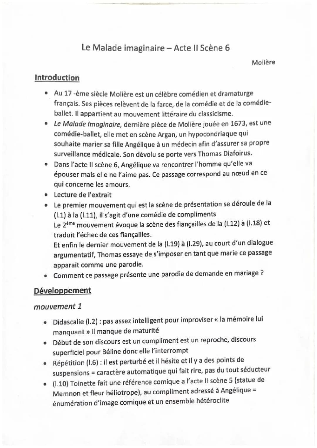 Découvre Le Malade imaginaire : Acte II Scène 6