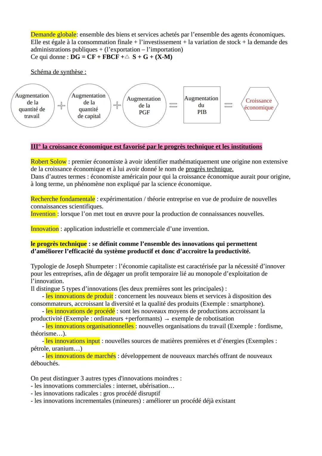 SES – quelles sont les sources et les défis de la croissance économique ?
Iº la croissance économique, de quoi parle t on ?
Croissance écono