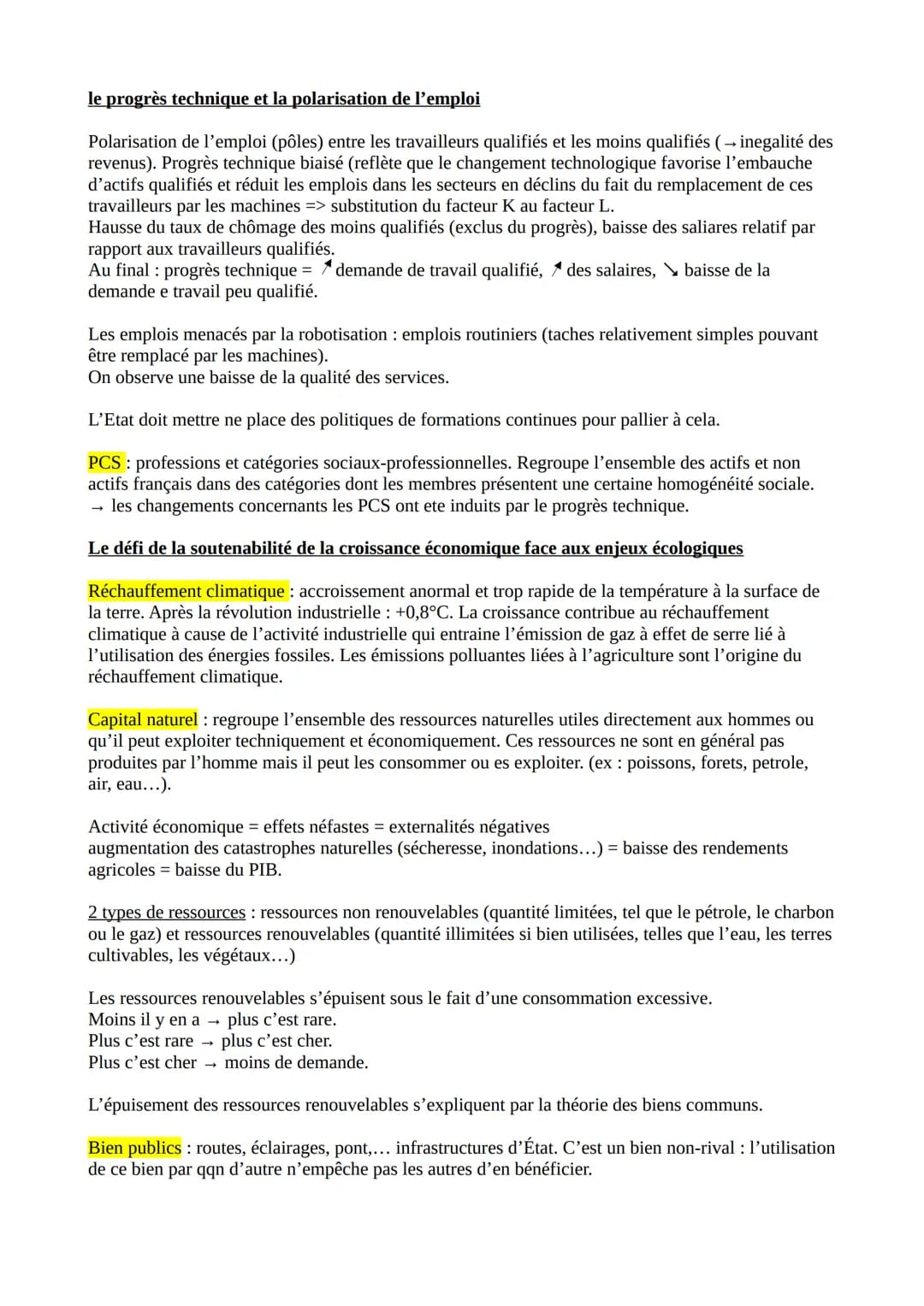 SES – quelles sont les sources et les défis de la croissance économique ?
Iº la croissance économique, de quoi parle t on ?
Croissance écono