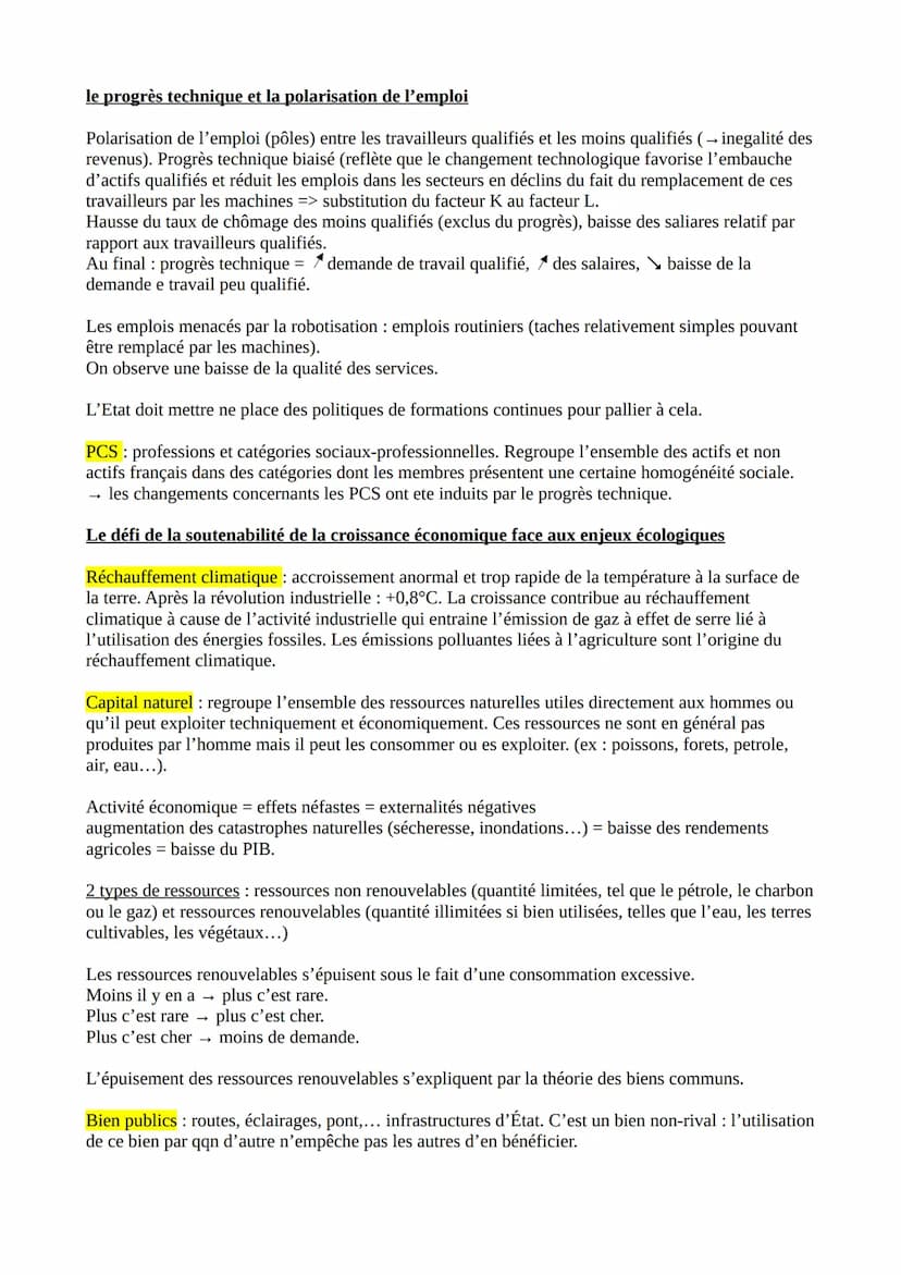 SES – quelles sont les sources et les défis de la croissance économique ?
Iº la croissance économique, de quoi parle t on ?
Croissance écono