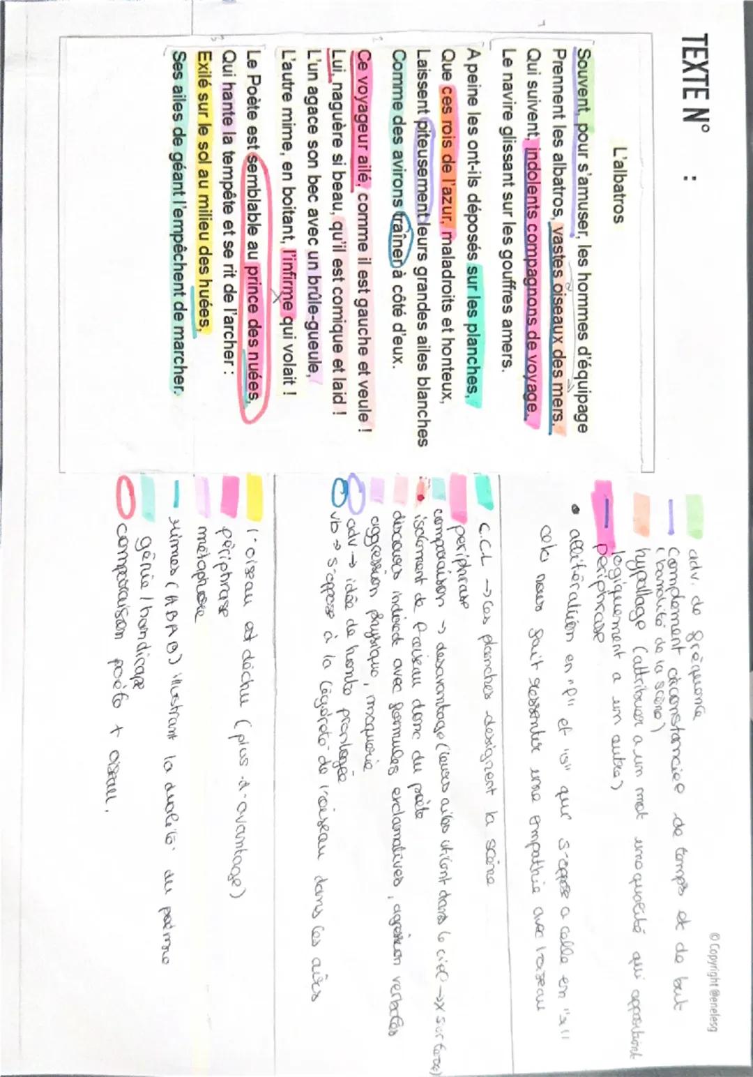 INTRODUCTION (1 min 30 max.)

Carte d'identité de l'œuvre
Titre: "L'albatros"
Auteur: Charles Baudelaire "I secu des postes "sedon
Date: 185