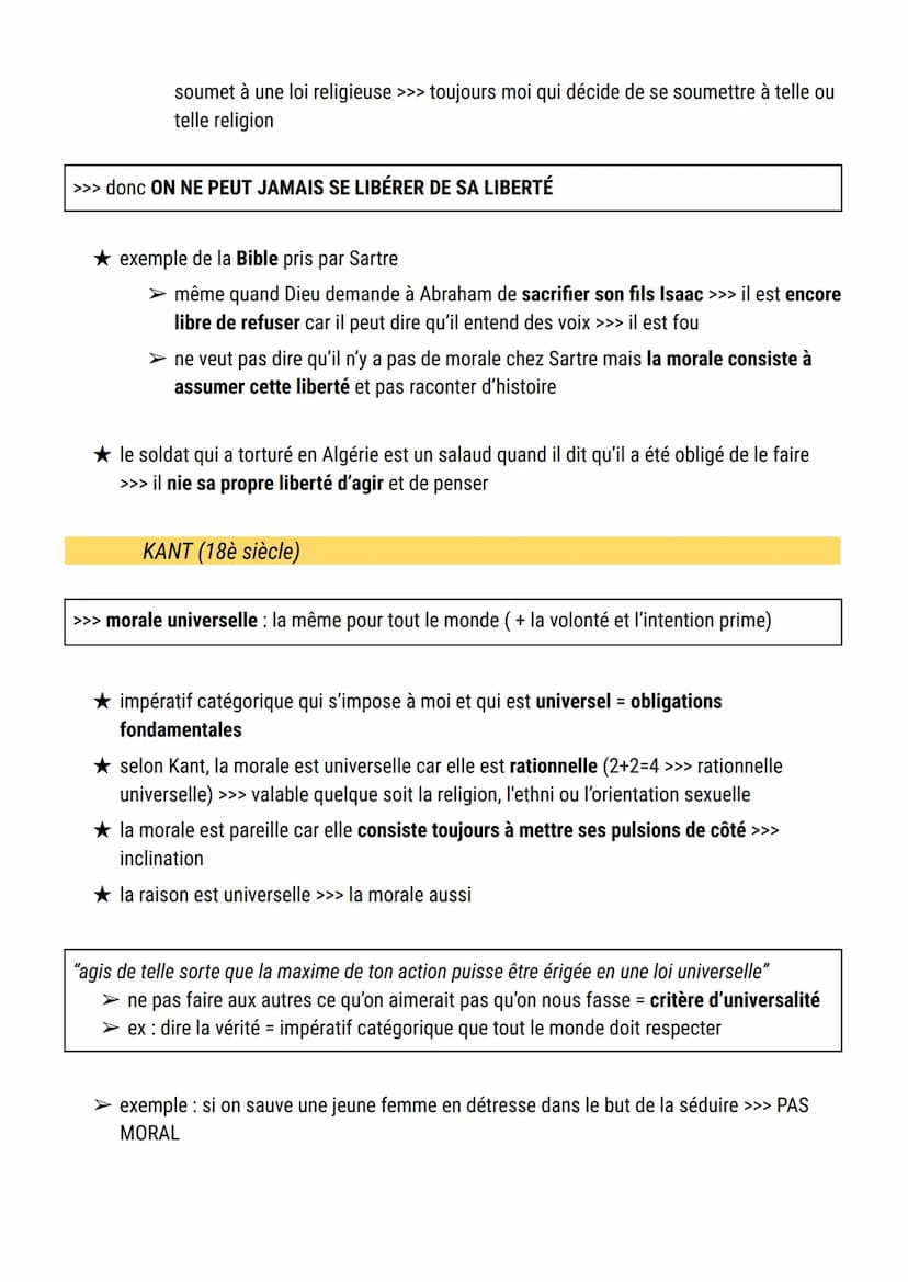 Le devoir
définition : le devoir désigne l'obligation à l'égard de ce qu'il faut faire ( = obligation à se
conformer à ce qu'une société con