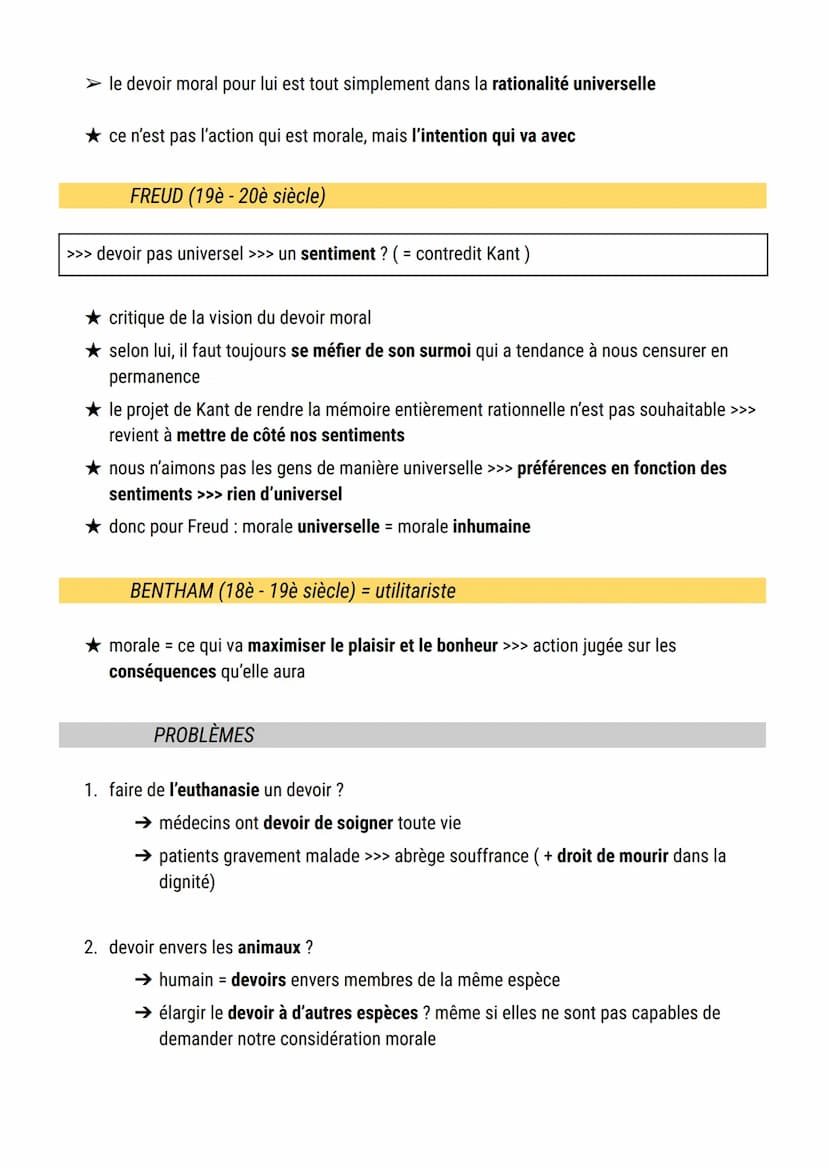 Le devoir
définition : le devoir désigne l'obligation à l'égard de ce qu'il faut faire ( = obligation à se
conformer à ce qu'une société con