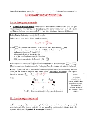 Know Le champ gravitationnel - Physique 1ère thumbnail