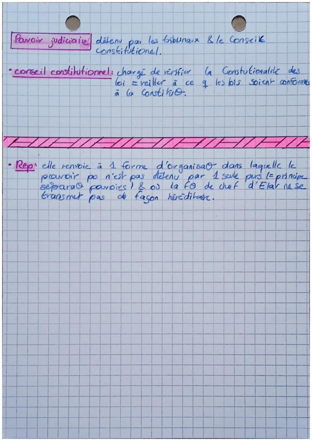 SES-Les 3 pavοίας

Pouvoir exécutif detenu par le poft de la Rep & le
gouvernement. Il est bicephale.

•gouvernement: composé du 1er ministr