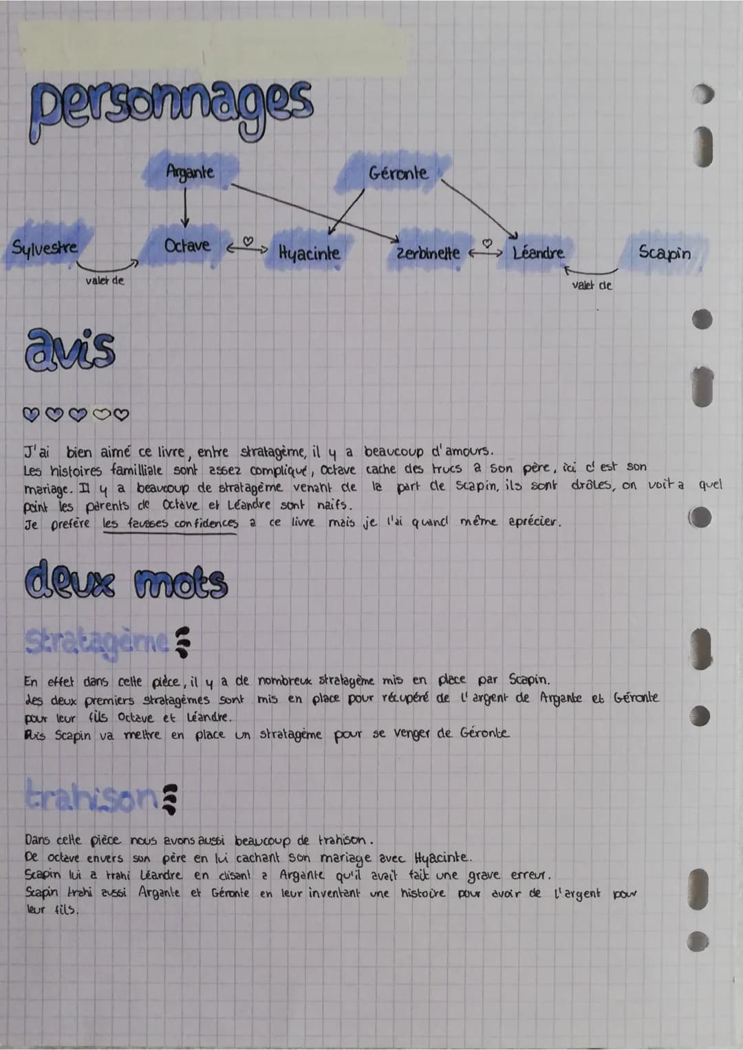 fiche n° 2 : des fourberies de scapin
Molière
résumé:
Octave, dont le père Argante
est parti en voyage a profiter
de celle absence pour épas