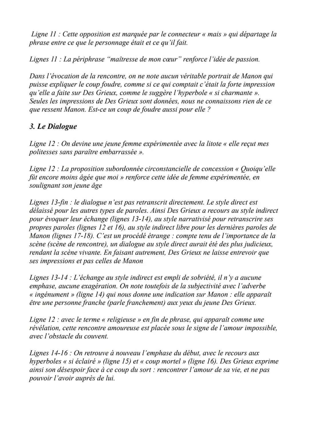 La Rencontre
Introduction: Manon Lescaut est un
roman mémoire de l'Abbé Prévost
appartenant au mouvement des Lumières
qui parut pour la prem