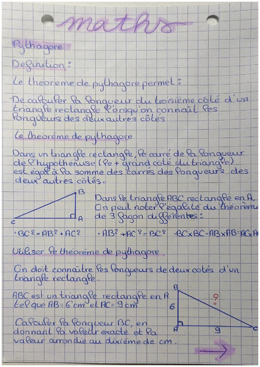 Comprendre le Théorème de Pythagore
