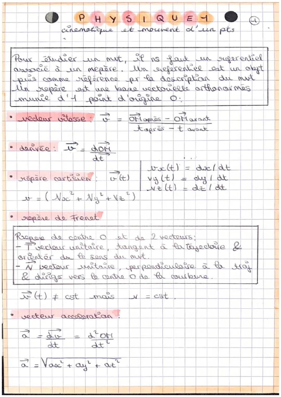 Cinétique d’un mouvement 