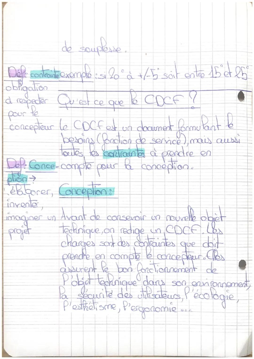 TECHNO
Leçon: CDCF
WIN-IND
Définition :
•le COCEsle Cahier des charges
fonctionnel
• Le critère d'appreciation est une
pour
caracteristique 