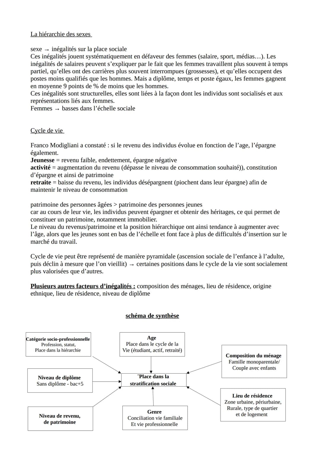 Différences sociales : distinction des individus ou des groupes à partir d'un certain nombre de traits
distincts (sexe, age, style de vie, P