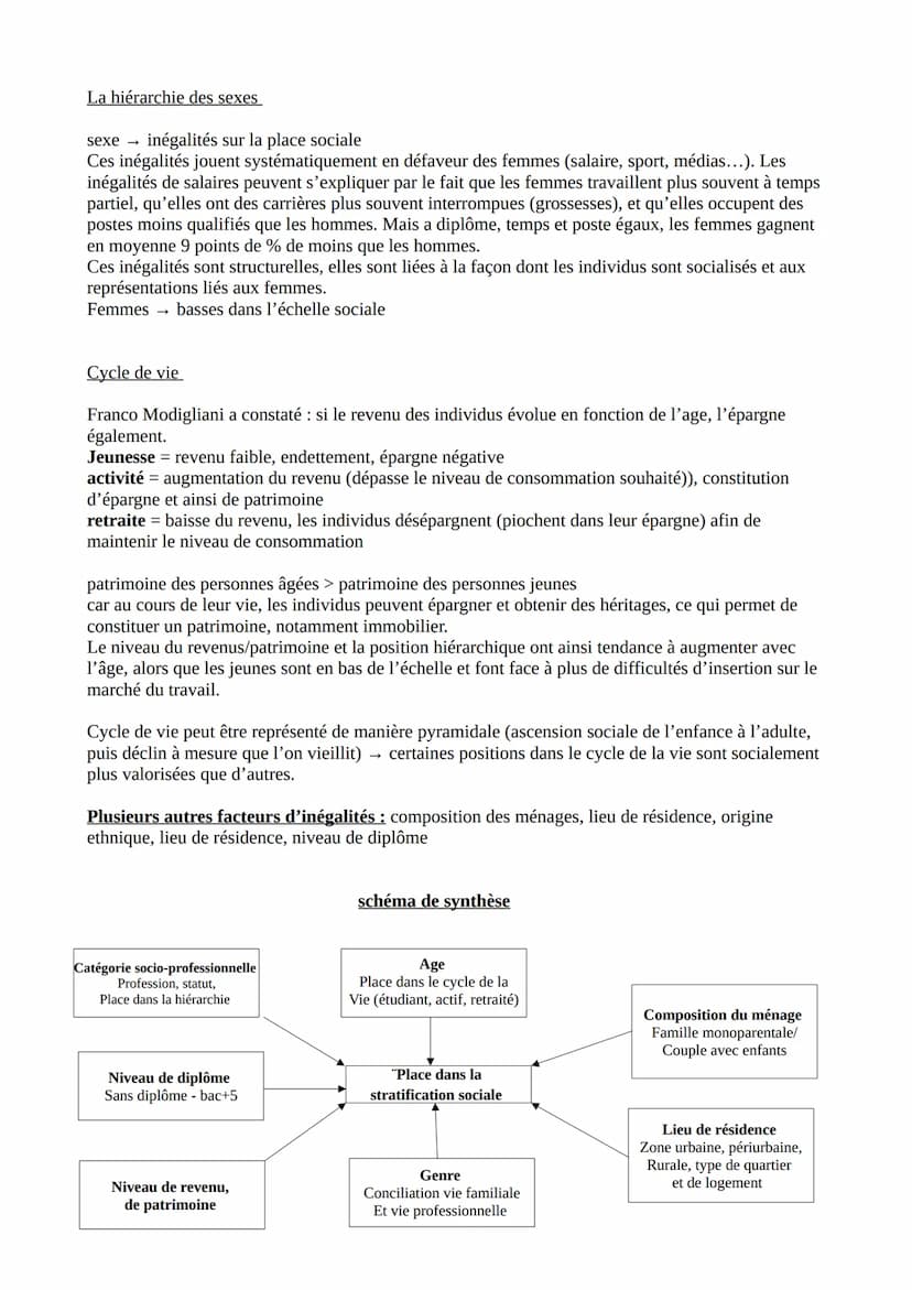 Différences sociales : distinction des individus ou des groupes à partir d'un certain nombre de traits
distincts (sexe, age, style de vie, P