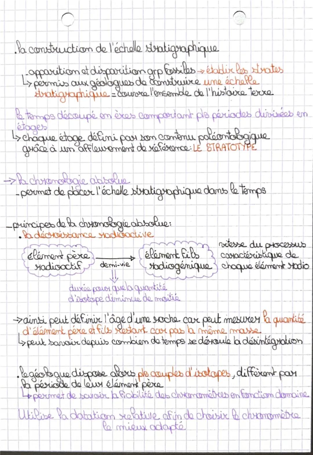 Thème 2: A la recherche du passé
géologique de notre
planète
Chapitre 1: le temps et les roches.
→> la chronologie relative
-permet de dater