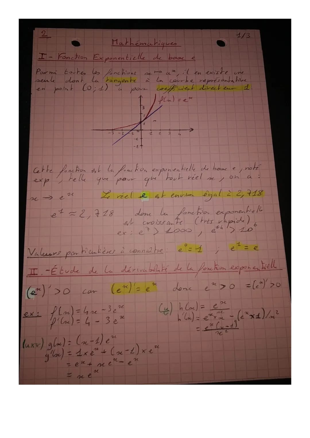 Découvre les Fonctions Exponentielles: Cours et Exercices Corrigés