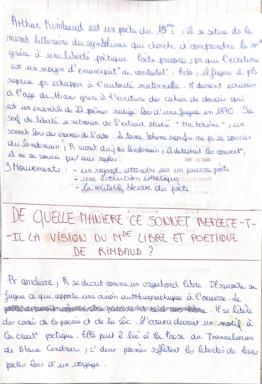 Ma Bohème
I.
II.
Ⅲ:
Je m'en allais, les poings dans mes poches crevées
Mon paletot soudain devenait idéal,
J'allais sous le ciel, Muse, et j