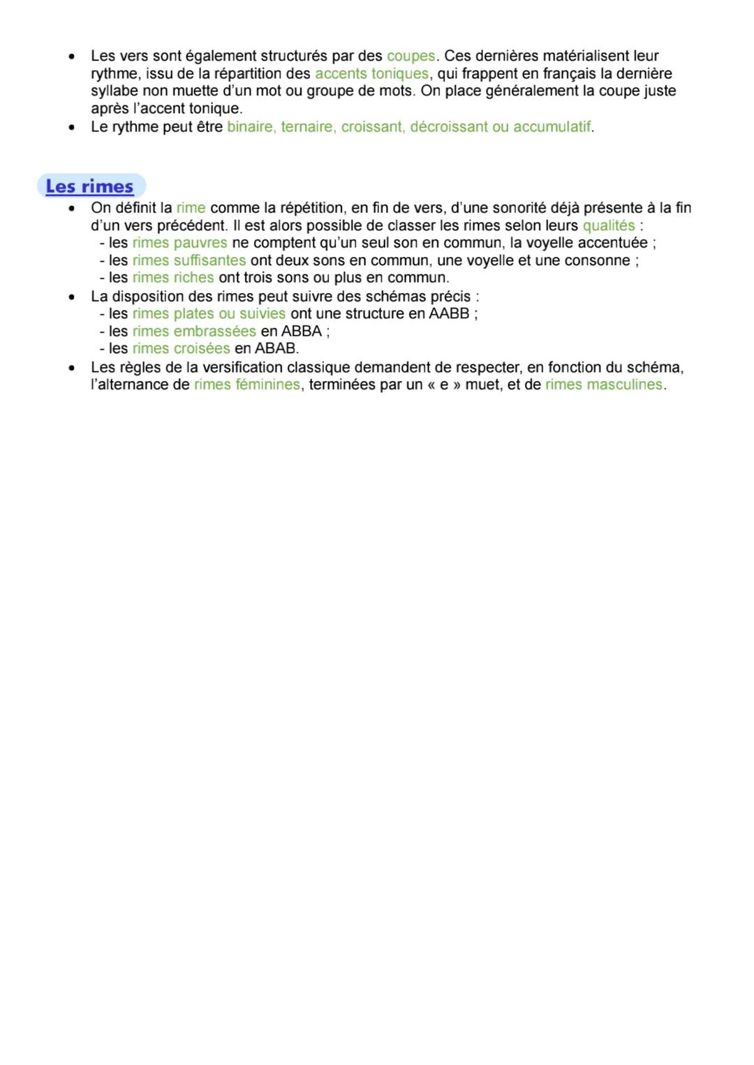 # Français

La poésie: formes et versification

Les règles de la métrique française
Les différents types de vers

- Jusqu'à la seconde moiti