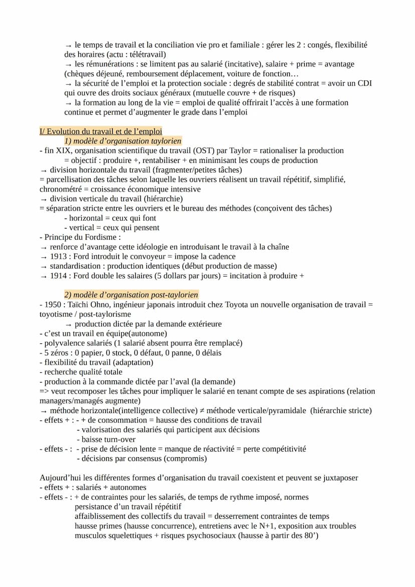 QUELLES MUTATIONS DU TRAVAIL ET DE L'EMPLOI ?
- population totale population active
population inactive
=> taux actif : [population active /