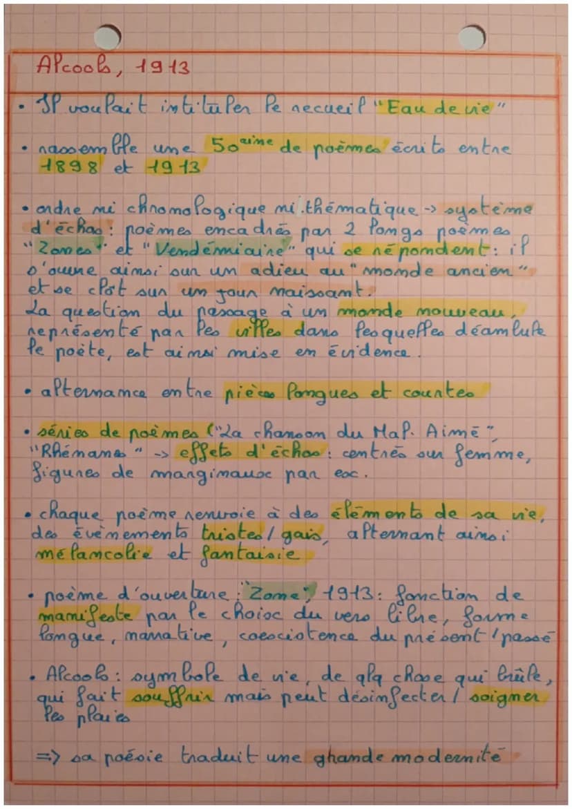 français d
Alcoobs, Guillaume Apollinaire
Repères biographiques
• mé en 1880, mont
en 1918
• mé à Rome d'une mère
polonaise et d'un père ita
