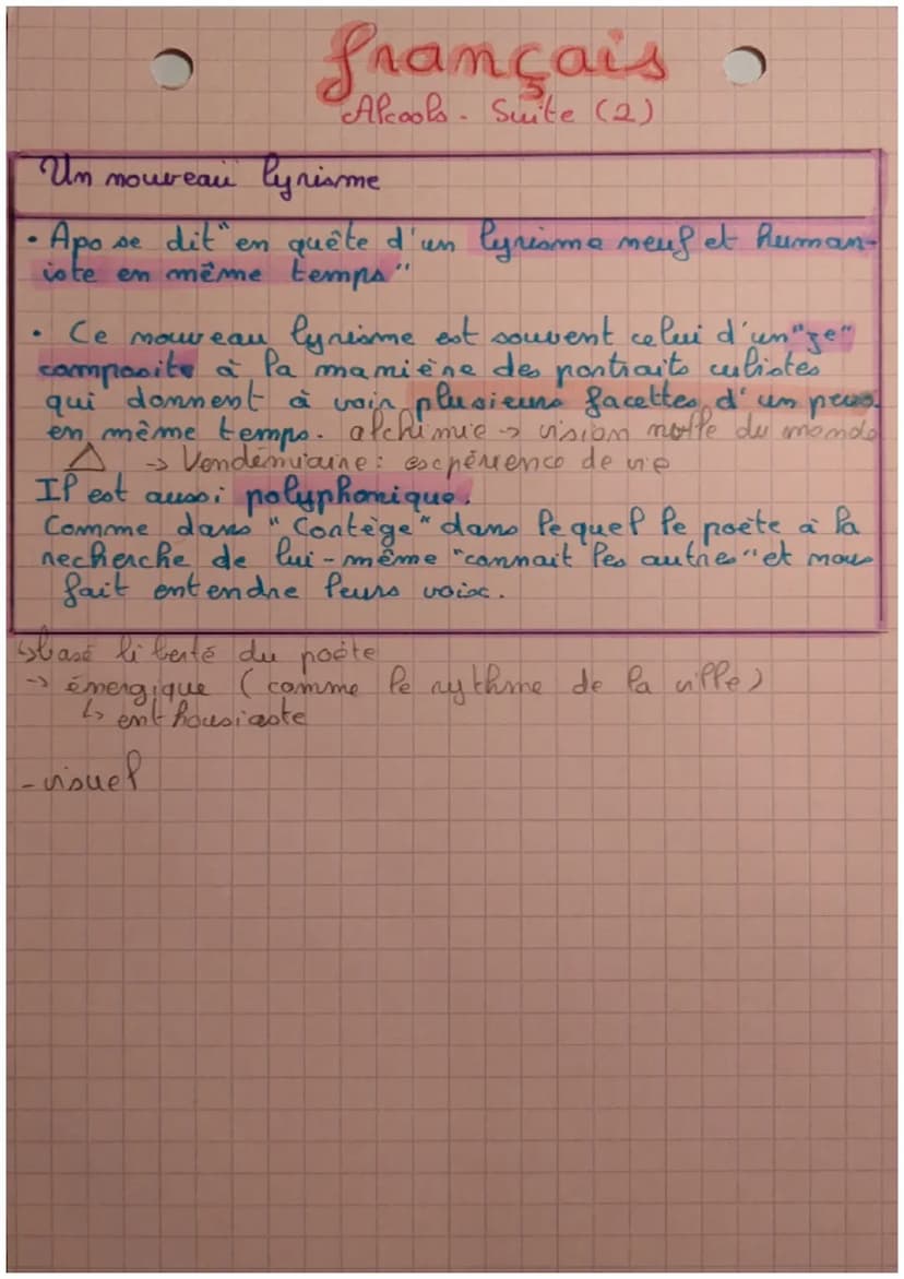 français d
Alcoobs, Guillaume Apollinaire
Repères biographiques
• mé en 1880, mont
en 1918
• mé à Rome d'une mère
polonaise et d'un père ita