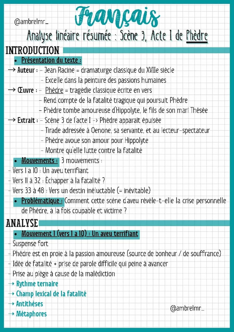 Know Scène 3, Acte I de Phèdre (analyse linéaire résumée) thumbnail