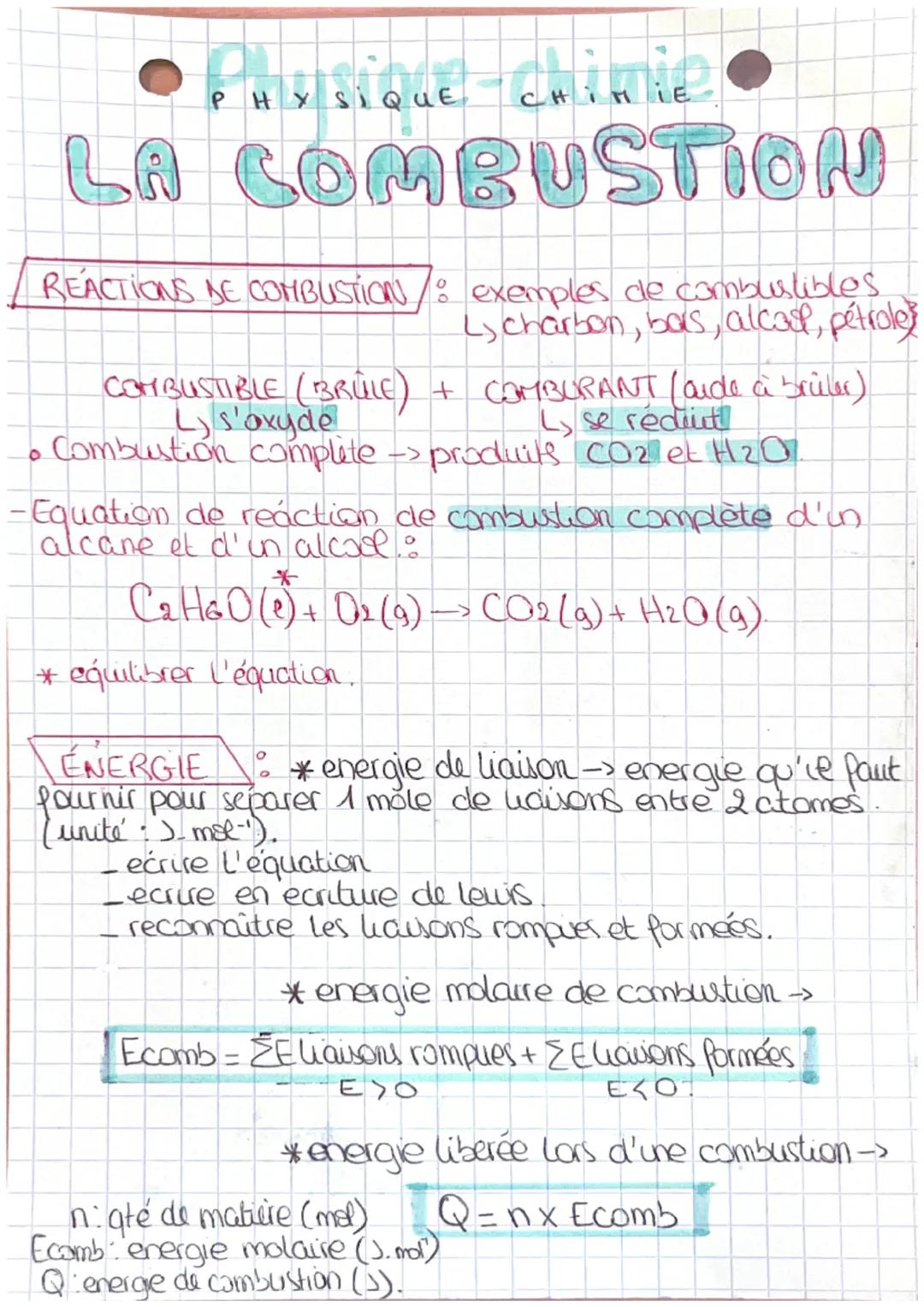 • Pussions-chimie
LA COMBUSTION
REACTIONS DE COMBUSTION:
PHYSIQUE
COMBUSTIBLE (BRULE) + COMBURANT (aide à brûler)
Lys'oxyde
Lyse redut
Combu