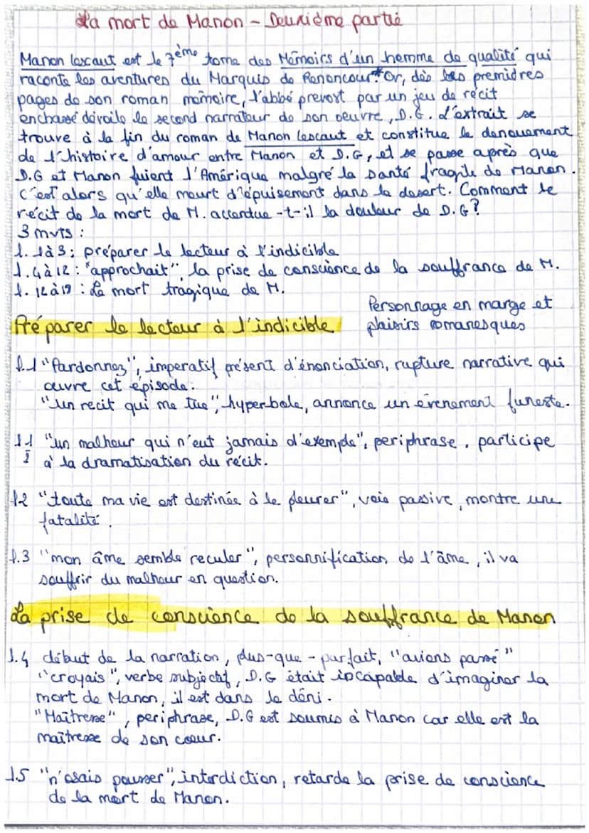La mort de Manon - Deuxième partie
Pardonnez, si j'achève en peu de mots un récit qui me tue. Je vous raconte un malheur qui n'eut
jamais d'