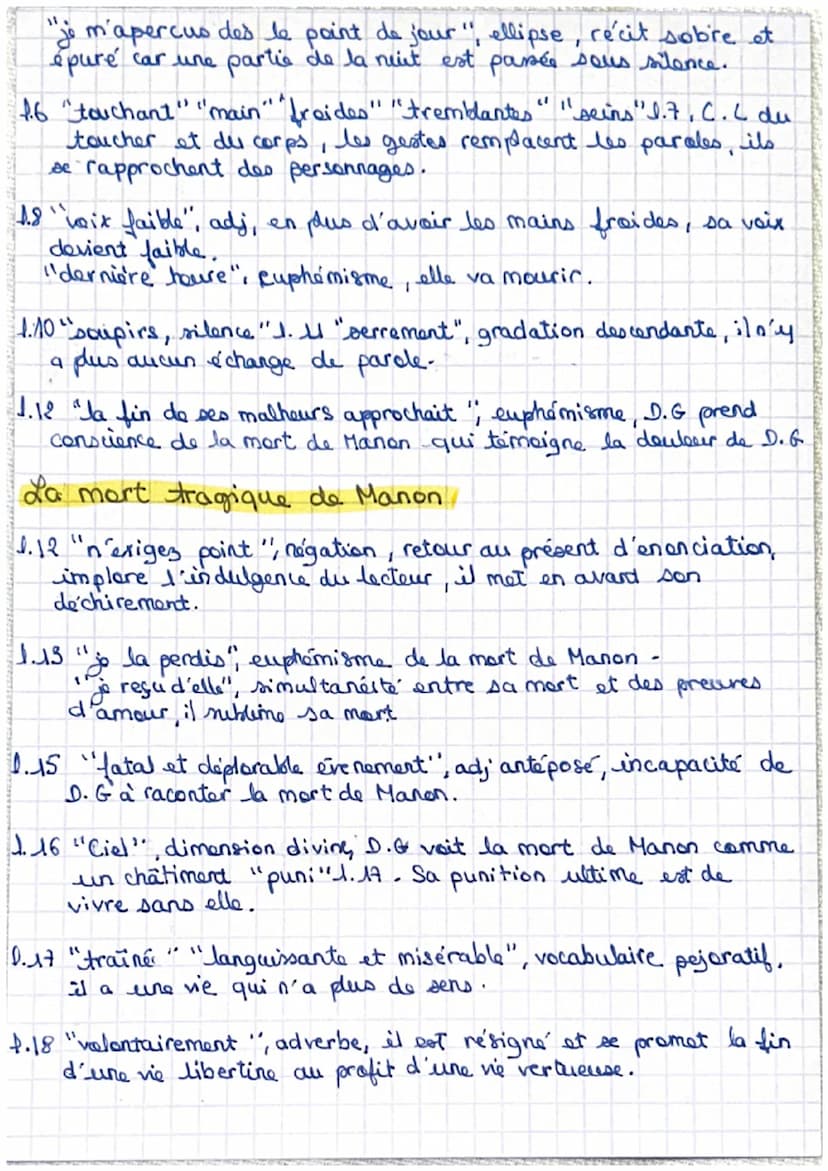 La mort de Manon - Deuxième partie
Pardonnez, si j'achève en peu de mots un récit qui me tue. Je vous raconte un malheur qui n'eut
jamais d'