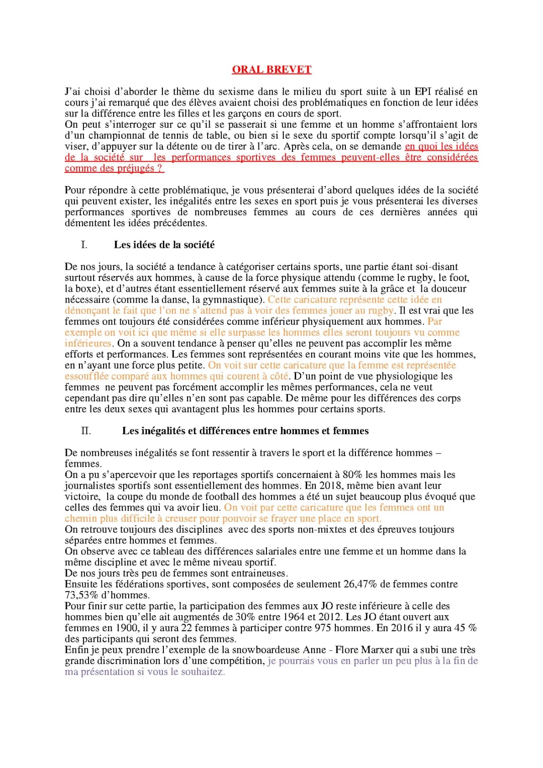 Exemple de sexisme et inégalités homme-femme dans le sport : témoignages et chiffres