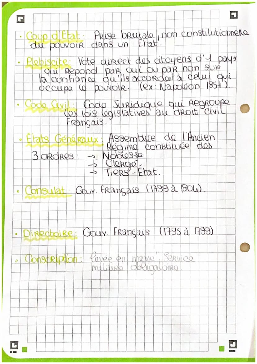 0
O
Definitions:
R.F. Histoire-17
Constitution; texte qui fixe l'organisation des
pouvoirs.
Monarchie Constitutionnelle:
monarchie où le pou