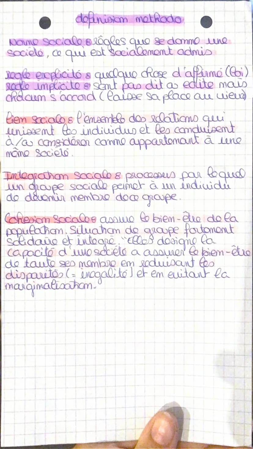 definision methodo,
identité sociales Indique l'appartenance
a I excupe as categorio d individus.
Se construit dans l'interaction avec les
a