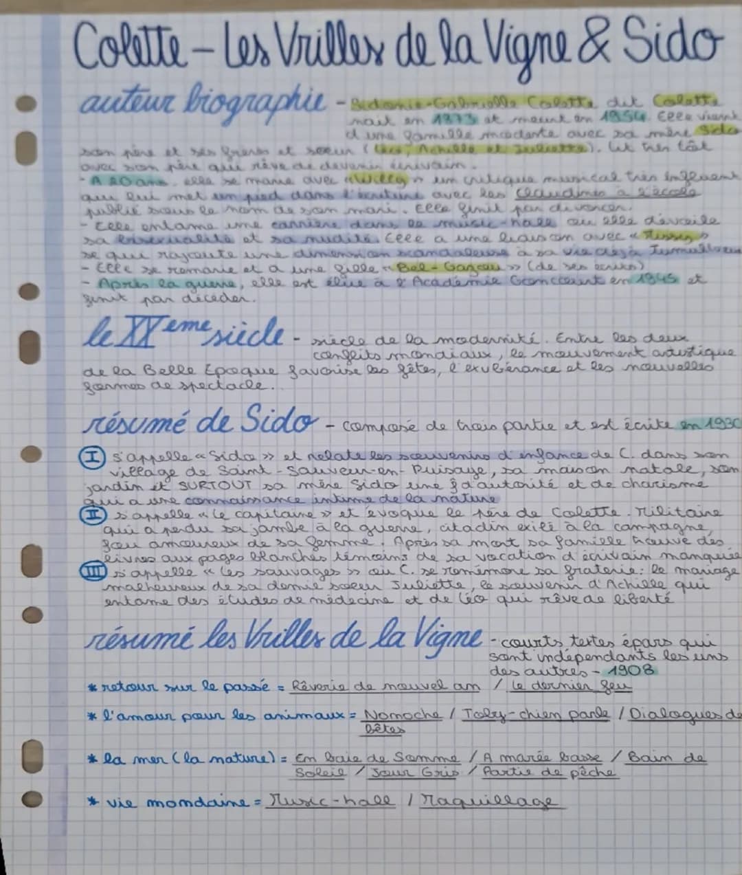 Colette - Les Vrilles de la Vigne & Sido
auteur biographie
-Sidonis-Gabrielle Colette dit Colette
mail en 1873 at meet an 1954. Ceea via
d u