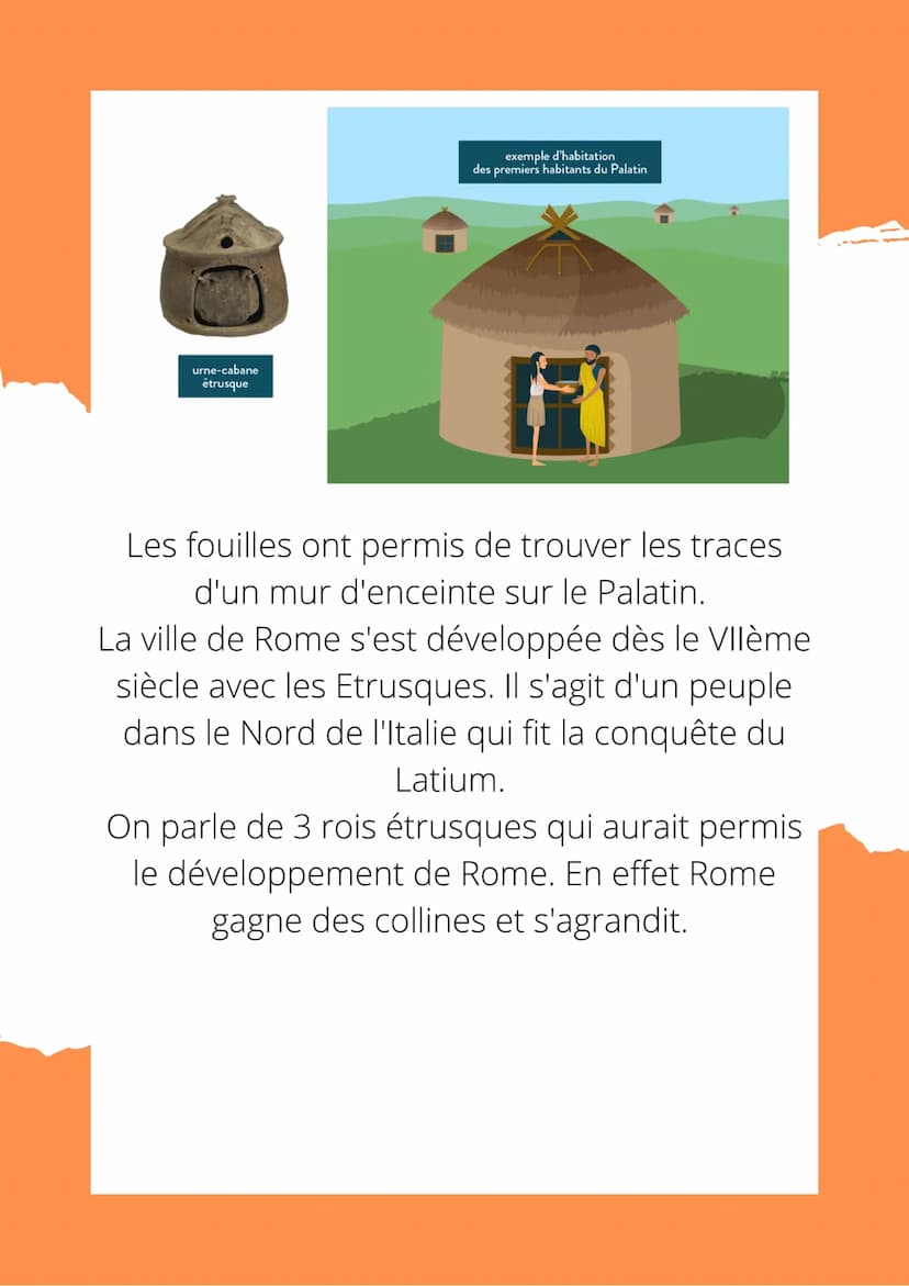 La fondation de Rome selon
l'archéologie
Les premières recherches archéologiques
montrent que le site de Rome est occupé
depuis le XVIIème s